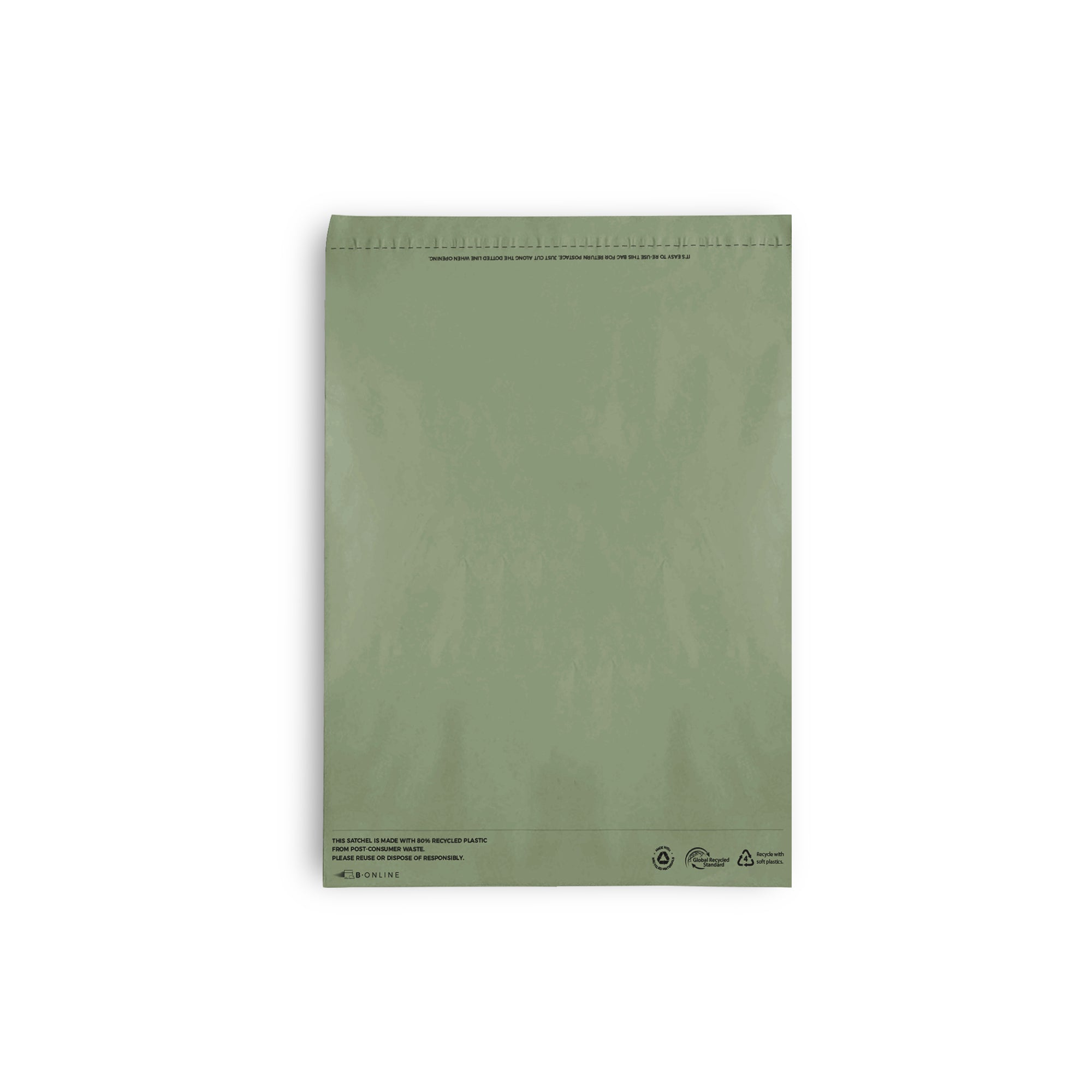 B Online Green Poly Mailer MedRecycled -200/Ctn