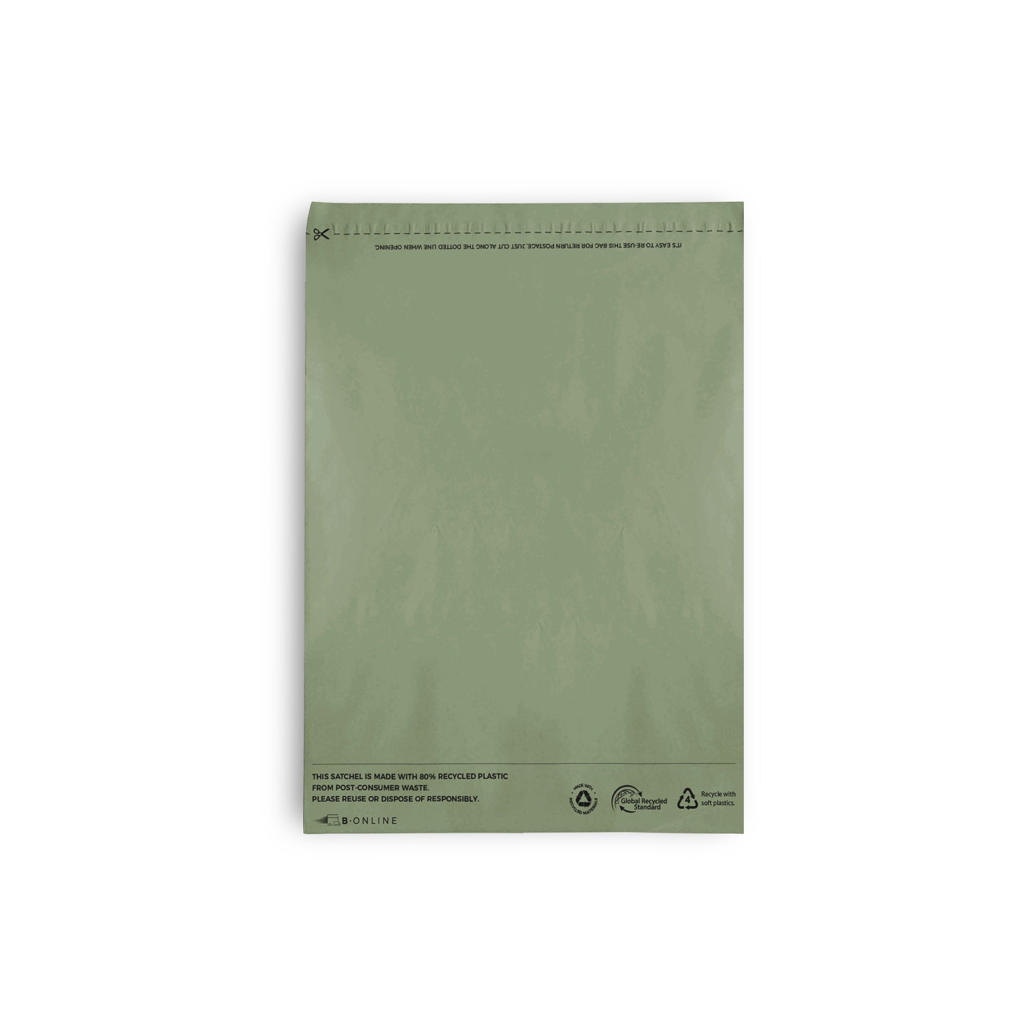 B Online Green Poly Mailer Small Recycled -200/Ctn