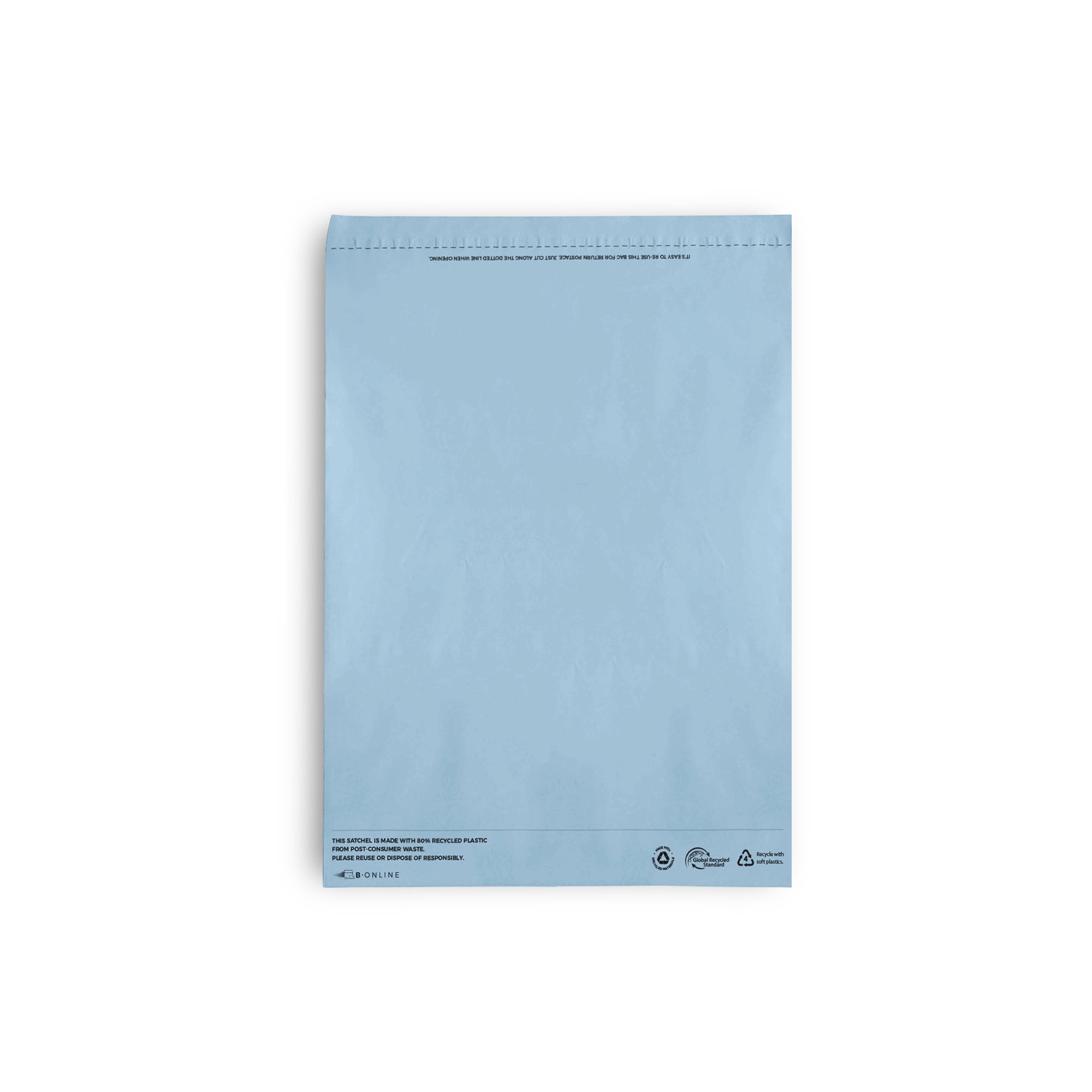 B Online Lt Blue  Poly Mailer MedRecycled -200/Ctn